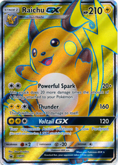 Raichu GX SM90 Full Art Holo Promo - Shining Legends Raichu Special Collection